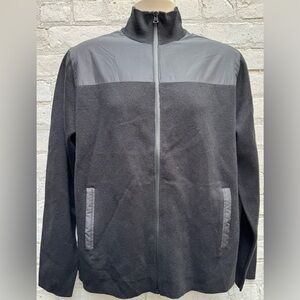 Vince Two-Tone Gray and Black Bomber Jacket